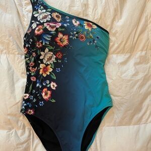 Johnny Was Ombre Swimsuit in Blue and Black